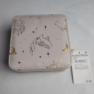 NWT Celestial Gray & Gold Travel Jewelry Box